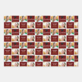 マルーン卒業写真2025卒業カスタム ラッピングペーパーシート (正面)