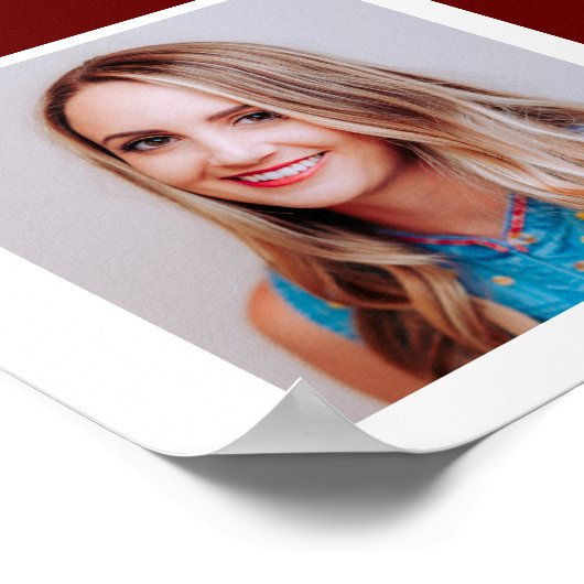 マルーン大学院フォトコラージュカスタム卒業 ポスター (角)