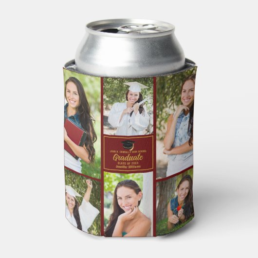 マルーン大学院フォトコラージュ卒業式パーティー 缶クーラー (缶正面)