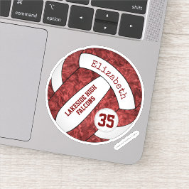 マルーン女子バレーボールwスクールチーム名 シール