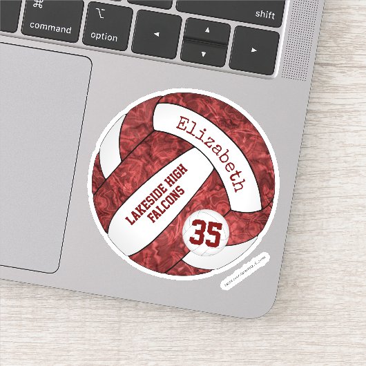 マルーン女子バレーボールwスクールチーム名 シール (詳細)