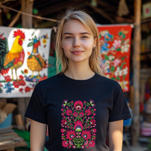 マルーン対称フォークワイシナンキ Tシャツ
