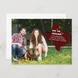 マルーン引っ越しました-点々のあるテキサス州引越 ポストカード