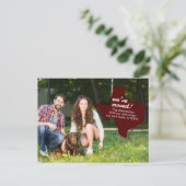 マルーン引っ越しました-点々のあるテキサス州引越 ポストカード (スタンド正面)