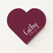 マルーン新郎新婦のギフト結婚のお母さん ノートブック (裏面)