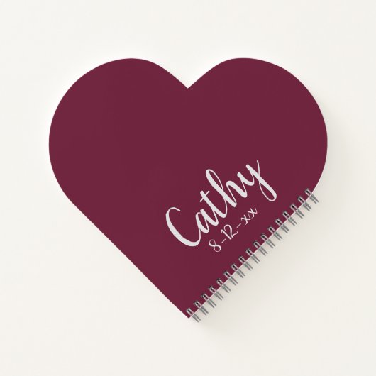 マルーン新郎新婦のギフト結婚のお母さん ノートブック (裏面)