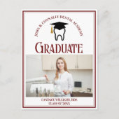 マルーン歯科学校フォトカスタム卒業式 案内ポストカード (正面)