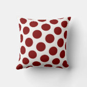 マルーン水玉模様パターン クッション (裏面)