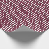 マルーン水色チェック包装紙 ラッピングペーパー (角)