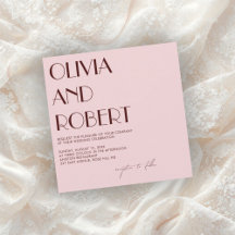 マルーン淡い色のとピンクの美学結婚式招待状