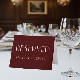 マルーン淡い色のとピ結婚ンクの予約座席表 カード