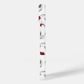 マルーン灰色のサッカーボールのモノグラムの模様 Case-Mate iPhoneケース (裏面 / 左)