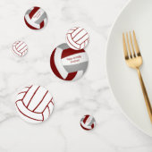 マルーン灰色のチームカラーバレーボール誕生日 コンフェッティ (グループ)