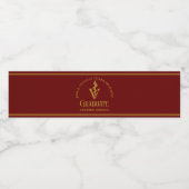 マルーン獣医学校カスタム卒業パーティー ペットボトルラベル (シングルラベル)