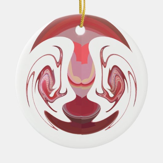 マルーン王：アフリカ素朴のラディアンステクスチャード セラミックオーナメント (正面)