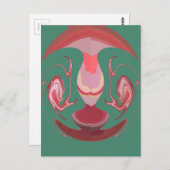 マルーン王：アフリカ素朴のラディアンステクスチャード ポストカード (正面/裏面)