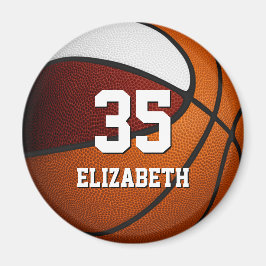 マルーン白いバスケットボールチームの色 マグネット