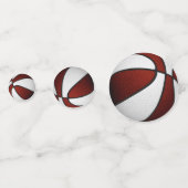 マルーン白チームカラーバスケットボールパーティー コンフェッティ (裏面)