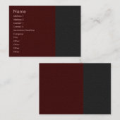 マルーン砂岩プロファイルカード 名刺 (正面/裏面)