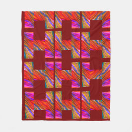 マルーン砂漠インスピレーション フリースブランケット