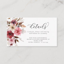 マルーン秋フラワーズレイブブルグンディ結婚の詳細