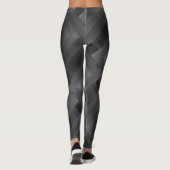 マルーン色の幾何学的シンプルデザイン レギンス (裏面)