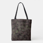マルーン花弁花 トートバッグ (裏面)