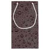 マルーン茶色の水滴 スモールペーパーバッグ (裏面)