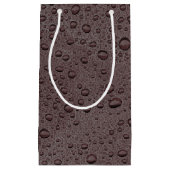 マルーン茶色の水滴 スモールペーパーバッグ (正面)