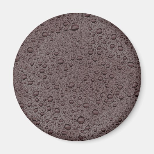 マルーン茶色の水滴 マグネット (正面)