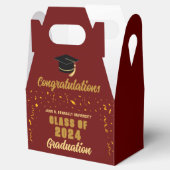 マルーン金ゴールドおめでとう2025卒業パーティー フェイバーボックス (オープン)