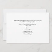 マルーン金ゴールドはっきりした卒業2023年度卒業パーティー 案内状 (裏面)