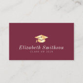 マルーン金ゴールドキャップ目盛り挿入カード 名刺 (正面)