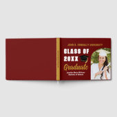 マルーン金ゴールドクラス2025フォトカスタム卒業式 ゲストブック (全面)