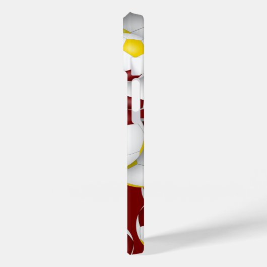 マルーン金ゴールドサッカーチームの色のスポーツパターン Case-Mate iPhoneケース (裏面 / 左)