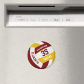 マルーン金ゴールドスクールカラーチーム名バレーボール マグネット (インサイチュ (食洗機))