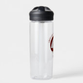 マルーン金ゴールドスクールクラブチームカラーバレーボール ウォーターボトル (正面)