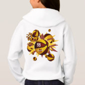 マルーン金ゴールドチームの色の女の子のバスケットの星 (裏面)