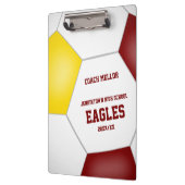 マルーン金ゴールドチームは子供たちサッカーコーチを彩る クリップボード (左)