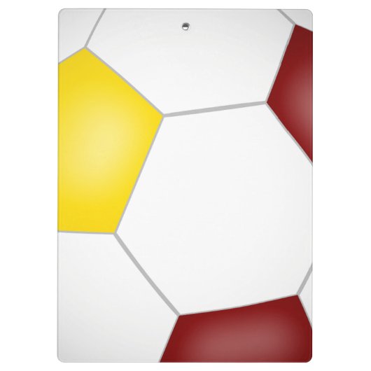 マルーン金ゴールドチームは子供たちサッカーコーチを彩る クリップボード (裏面)