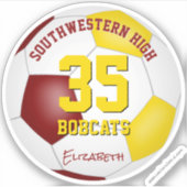 マルーン金ゴールドチームは男の子の女の子サッカーを彩る シール