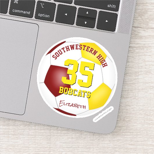 マルーン金ゴールドチームは男の子の女の子サッカーを彩る シール