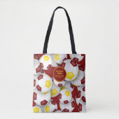 マルーン金ゴールドチームカラーサッカーコーチ トートバッグ (正面)