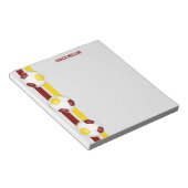 マルーン金ゴールドチームカラーズサッカーカスタムコーチ ノートパッド (アングル)