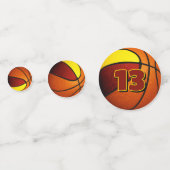 マルーン金ゴールドチームカラーバスケットボールパーティー コンフェッティ (正面)