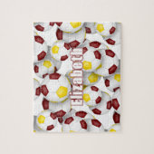 マルーン金ゴールドチームカラー男の子サッカー ジグソーパズル (縦)