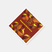 マルーン金ゴールドバスケットチームカラースポーツパーティー スタンダードカクテルナプキン (角)