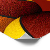 マルーン金ゴールドバスケットチームカラーパーティー歓迎 ポスター (角)