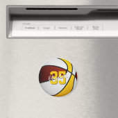 マルーン金ゴールドバスケットチームパーティー マグネット (インサイチュ (食洗機))