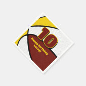 マルーン金ゴールドバスケットボール女子ボーズスポーツパーティー スタンダードカクテルナプキン (角)